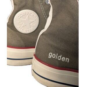 Custom "Golden" Platform Converse High Tops | Earthy Olive | US 7 Women/US 5 Men